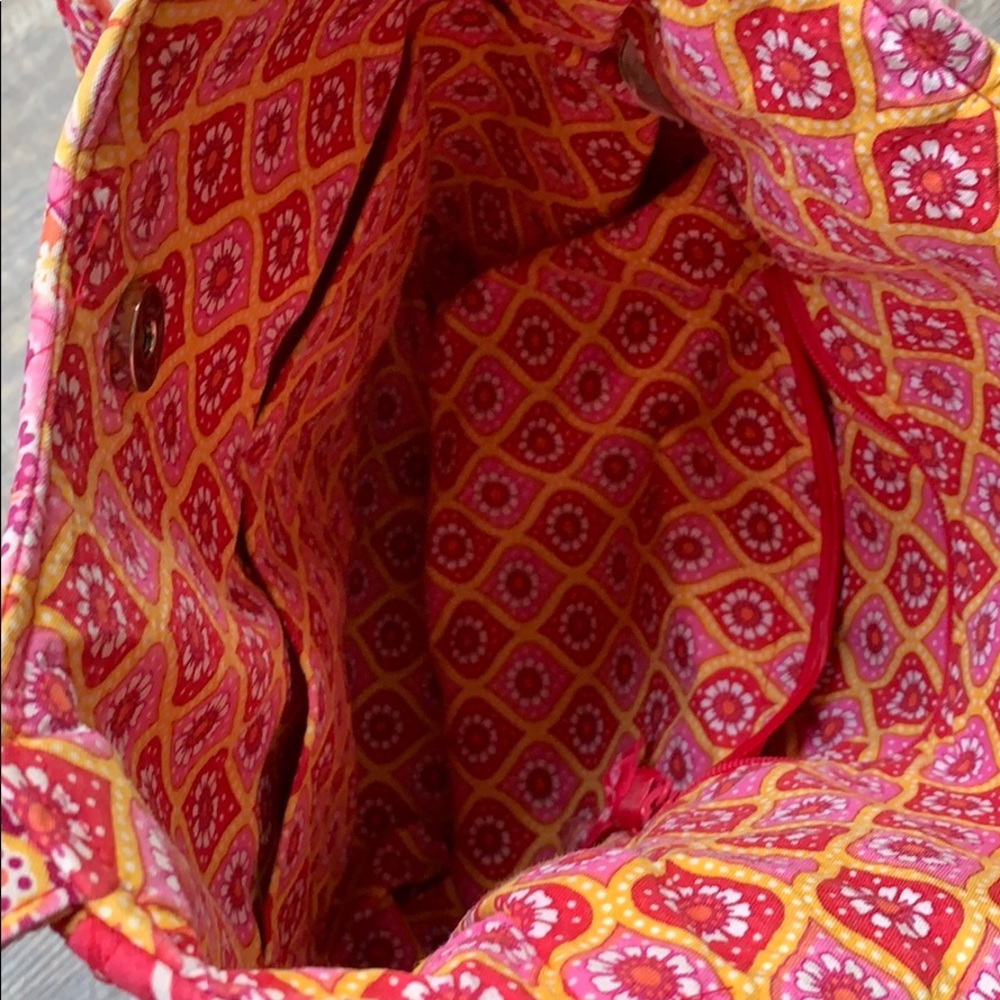 Vera Bradley large shoulder bag purse red paisley - Picture 3 of 8